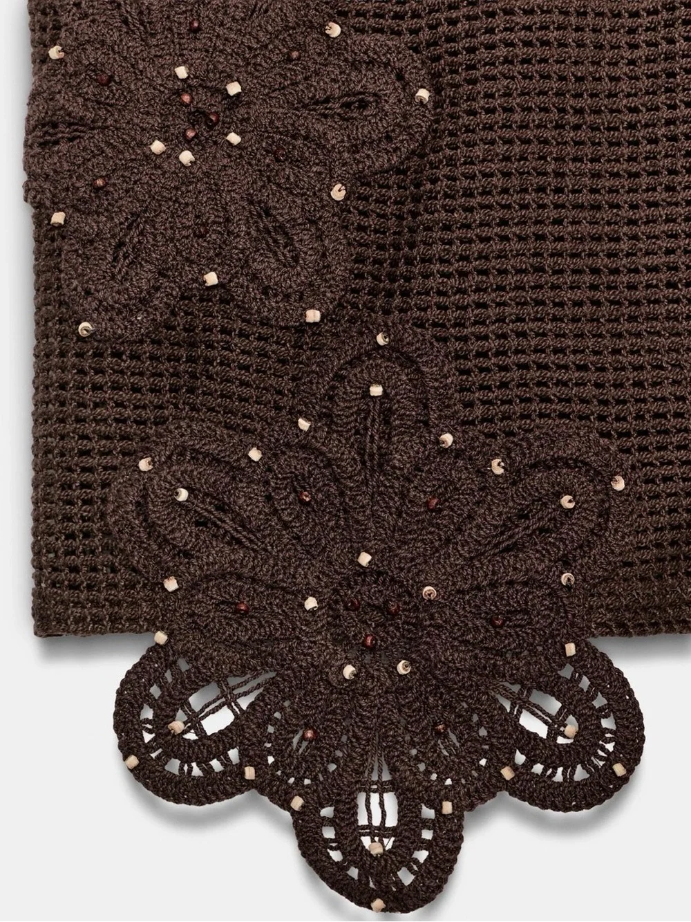 ZARA BEADED CROCHET CROP TOP